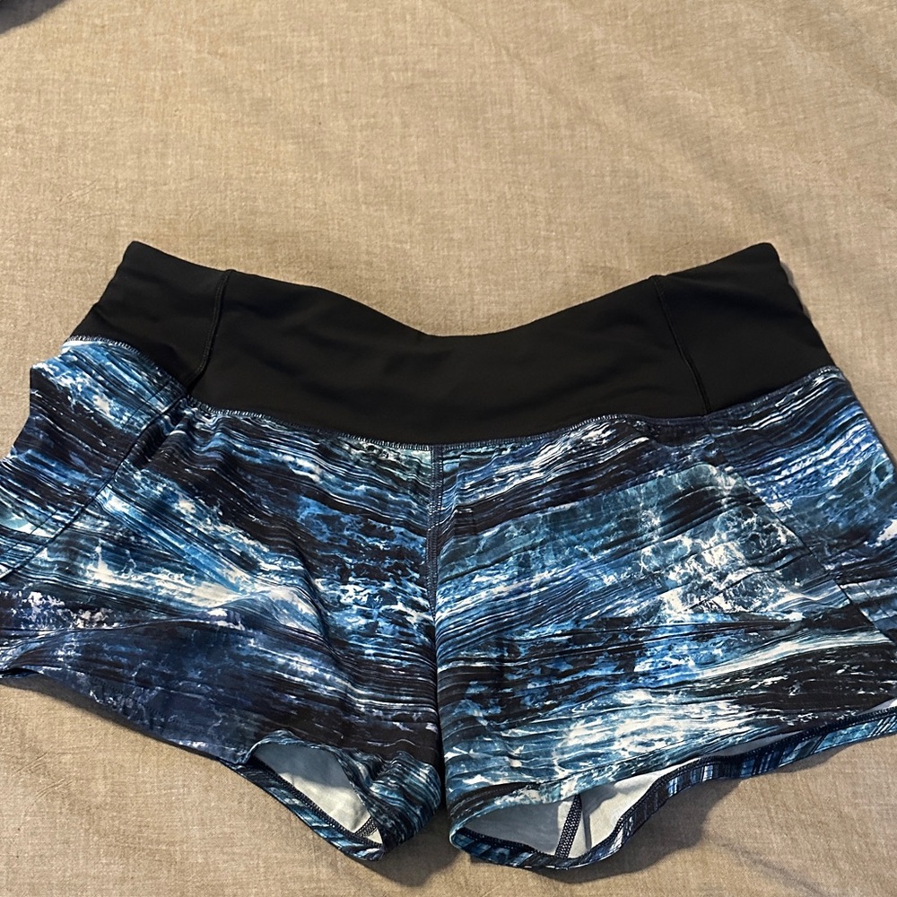 Lululemon Athletica Black and Blue Athletic Shorts
